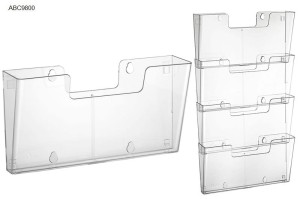 System wieszanych kieszeni na ulotki A4 poziom - komplet 4 sztuk 