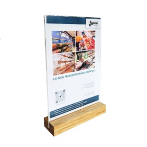 Menu z podstawą bambusową A5