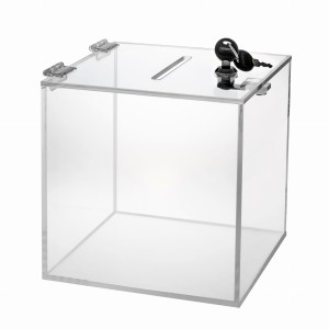 Skarbonka, urna z plexi 40x40x40 cm - plexi 5 mm - skaza