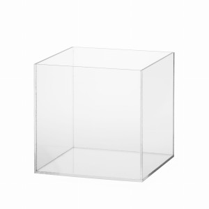 OUTLET - Pojemnik kostka, kubik 20x20x20 cm - plexi 4 mm - SKAZA
