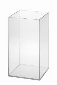 OUTLET - Pojemnik kostka, kubik 10x10x18 cm - plexi 3 mm