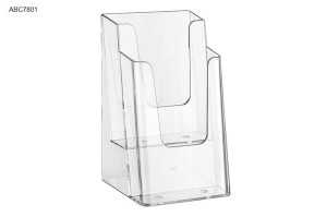 Piętrowy / kaskadowy stojak na ulotki 2 x 1/3 A4 (DL)